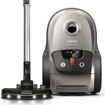 Aspirador con bolsa - PHILIPS 8000 series XD8152/12, 900 W, Depósito 4 l, Gris, Metálico