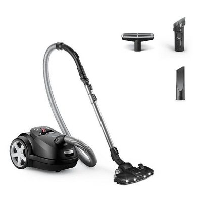 Aspirador con bolsa - PHILIPS XD8122/10, 900 W, Depósito 4 l, Negro