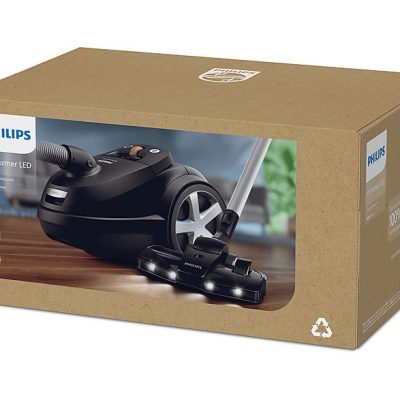 Aspirador con bolsa - PHILIPS XD8122/10, 900 W, Depósito 4 l, Negro