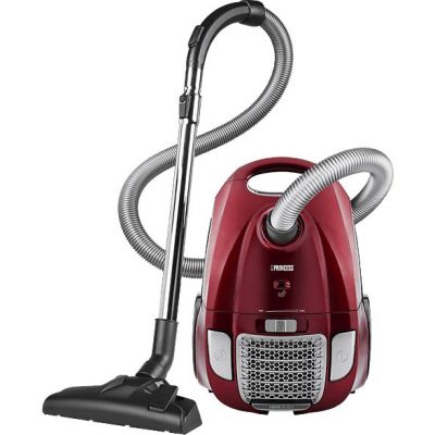 Aspirador con bolsa - PRINCESS 01.333001.01.001, 700 W, Potencia de succión 700 W, Depósito 3 l, Rojo