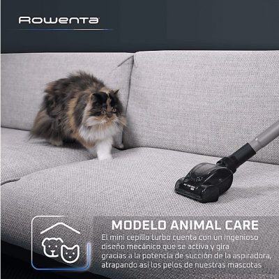 Aspirador con bolsa - Rowenta Green Force RO6189, 400 W, 4.5 L, Motor Effitech® bajo consumo, Filtrado HEPA, Radio 12 m, ECO, Especial Mascotas, Negro