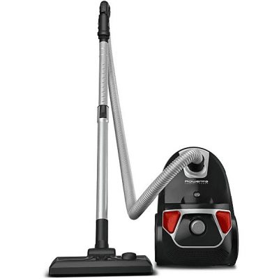 Aspirador con bolsa - ROWENTA RO3955EA, 900 W, Depósito 3 l, Negro, Rojo