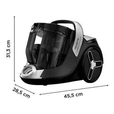 Aspirador con bolsa - ROWENTA RO7C66EA, 500 W, Depósito 2,5 l, Negro, Gris claro