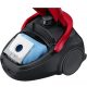 Aspirador con bolsa - SAMSUNG VC07M25E0WR/GE, 750 W, Potencia de succión 200 AirWatt, Depósito 2,5 l, Negro, Rojo