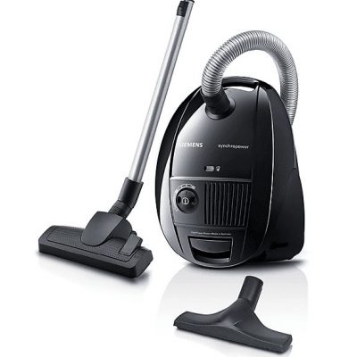 Aspirador con bolsa - SIEMENS VS06A212, 600 W, Depósito 4 l, Negro