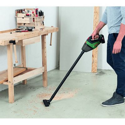 Aspirador de mano - BOSCH 06033B9103, 18 W, Depósito 500 ml, Autonomía 20 min, Negro, Verde