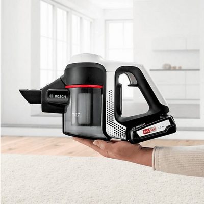 Aspirador de mano - BOSCH BCS61113, 6 W, Depósito 0,3 l, Autonomía 30 min, Blanco