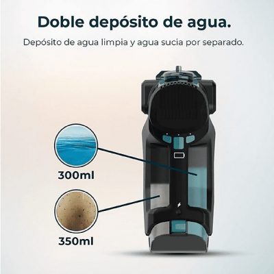 Aspirador de mano - CECOTEC Conga MotorHand Carpet&Spot Clean 2500, 100 W, Depósito 500 ml, Autonomía 120 min, Multicolor