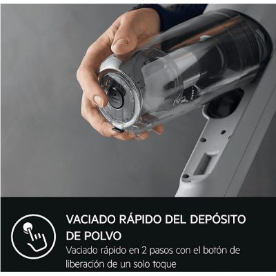 Aspirador escoba - AEG 900 402 183, 3,6 V, Depósito 0,3 l, Autonomía 50 min, Azul Denim