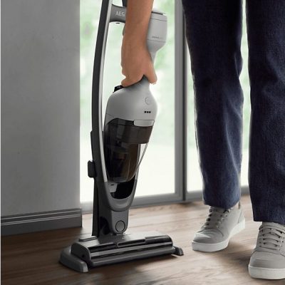 Aspirador escoba - AEG AS62AB25UG, 3.6 V, Autonomía 55 min, Tecnología ciclónica, Gris urbano