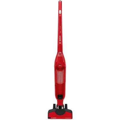 Aspirador escoba - BOSCH BBH3ZOO25, 106 W, Depósito 0,4 l, Autonomía 55 min, Rojo