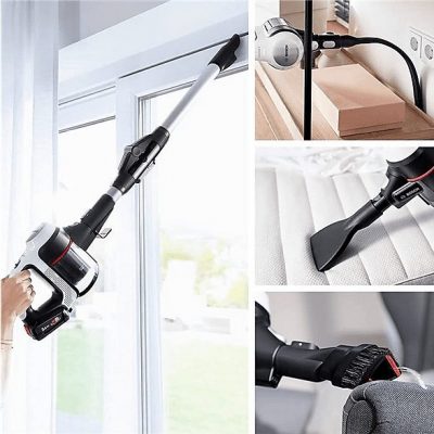 Aspirador escoba - BOSCH BBS711W, 54 W, Depósito 0,3 l, Autonomía 40 min, Inox