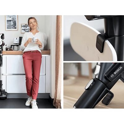 Aspirador escoba - BOSCH BCS711XXL, 7 W, Depósito 0,3 l, Autonomía 40 min, Blanco