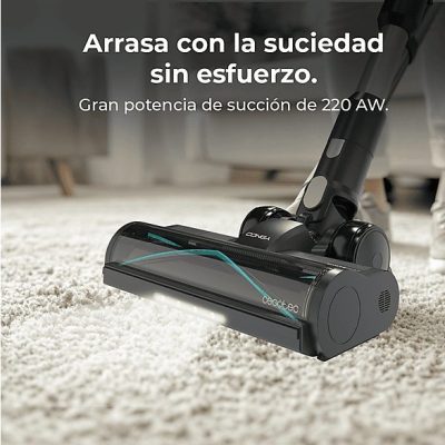 Aspirador escoba - CECOTEC Conga Rockstar 5500 Hurricane Station Pet Flex, 700 W, Potencia de succión 30 kPa, Depósito 0,5 ml, Autonomía 120 min, Multicolor