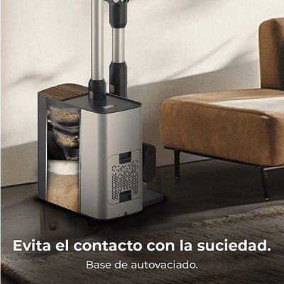 Aspirador escoba - CECOTEC Conga Rockstar 5500 Hurricane Station Pet Flex, 700 W, Potencia de succión 30 kPa, Depósito 0,5 ml, Autonomía 120 min, Multicolor