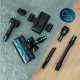 Aspirador escoba - Cecotec RX50 Pet Flex, 300 AW, 780 W, 90 min, Cepillo HairLess, Tubo flexible, Kit completo, Negro/Azul
