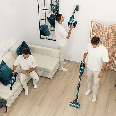 Aspirador escoba - Cecotec RX50 Pet Flex, 300 AW, 780 W, 90 min, Cepillo HairLess, Tubo flexible, Kit completo, Negro/Azul