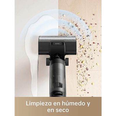 Aspirador escoba - Dreame H12 Pro, 300 W, Seco y Húmedo, 35 min de Autonomía, Sin cables, Tanque de agua limpia de 900 ml, Negro