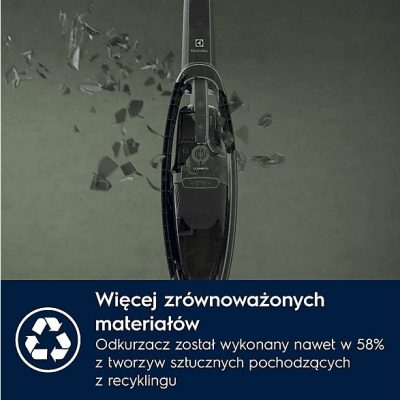 Aspirador escoba - ELECTROLUX ES52CB21DB, 29 W, Potencia de succión 27 W, Depósito 0,3 l, Autonomía 50 min, Azul