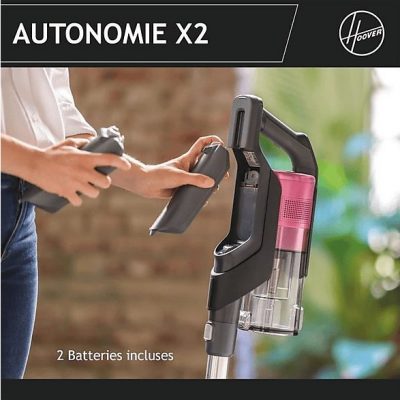 Aspirador escoba - HOOVER 39400998, 21,6 V, Potencia de succión 61 W, Depósito 0,7 l, Autonomía 30 min, Gris