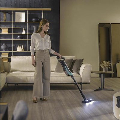 Aspirador escoba - HOOVER 39401036, 165 W, Potencia de succión 165 AirWatt, Depósito 1 l, Autonomía 40 min, Azul