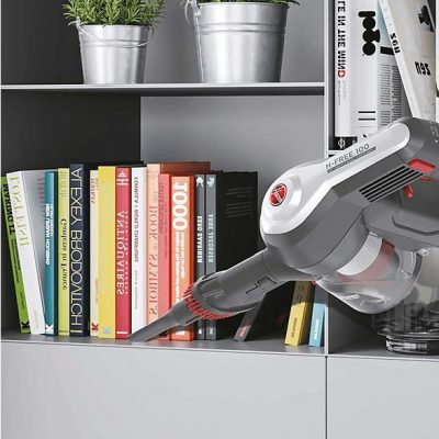 Aspirador escoba - HOOVER H-FREE HF122GPT, 170 W, Potencia de succión 170 W, Depósito 0,9 l, Autonomía 40 min, Rojo Metálico
