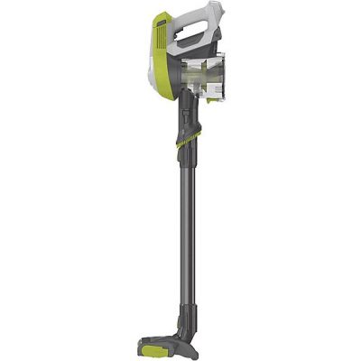 Aspirador escoba - HOOVER HF110H 011, 170 W, Potencia de succión 25 AirWatt, Depósito 0,9 l, Autonomía 30 min, Gris lunar/Verde lima brillante