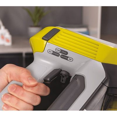 Aspirador escoba - HOOVER HF110H 011, 170 W, Potencia de succión 25 AirWatt, Depósito 0,9 l, Autonomía 30 min, Gris lunar/Verde lima brillante