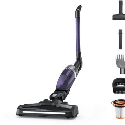 Aspirador escoba - ROWENTA RH1238, 145 W, Potencia de succión 25 AirWatt, Depósito 0,4 l, Autonomía 40 min, Púrpura