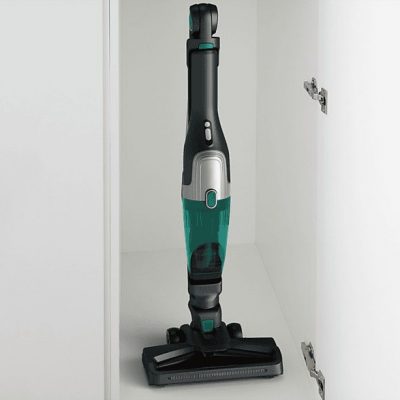 Aspirador escoba - ROWENTA RH1239WO, 145 W, Potencia de succión 200 AirWatt, Depósito 0,4 l, Autonomía 40 min, Negro y azul