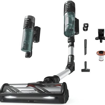 Aspirador escoba - ROWENTA RH9A32WO, 150,00 W, Potencia de succión 150 AirWatt, Depósito 0,65 l, Autonomía 60 min, Aluminio, Verde