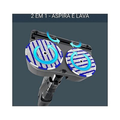 Aspirador escoba - ROWENTA ROWGZ3039WO, 215 W, Potencia de succión 215 W, Depósito 0,55 l, Autonomía 60 min, Negro y gris