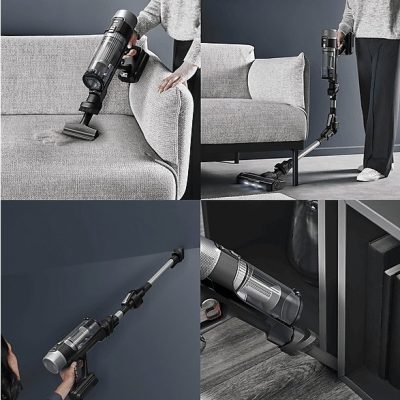 Aspirador escoba - Rowenta X-Force Flex 10.80, Potencia succión 120 AW, 300 W, 60 min autonomía, Cepillo multisuperficie, Limpieza inteligente, Verde