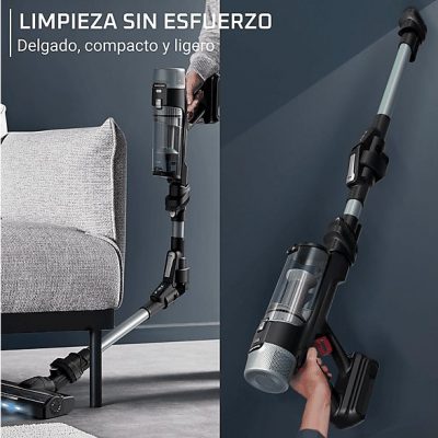 Aspirador escoba - Rowenta X-Force Flex 10.80, Potencia succión 120 AW, 300 W, 60 min autonomía, Cepillo multisuperficie, Limpieza inteligente, Verde