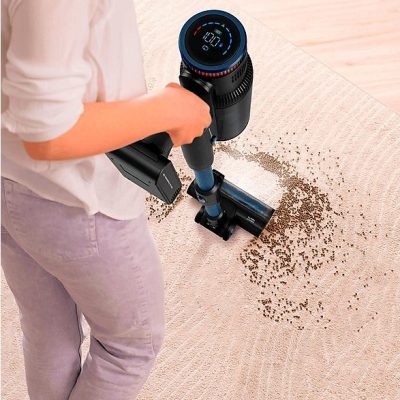 Aspirador escoba - UFESA U7 Digital PRO, 500 W, Potencia de succión 26000 kPa, Depósito 0,6 l, Autonomía 80 min, Negro