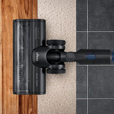 Aspirador escoba - UFESA U7 Digital PRO, 500 W, Potencia de succión 26000 kPa, Depósito 0,6 l, Autonomía 80 min, Negro