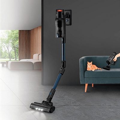 Aspirador escoba - UFESA U7 Digital PRO, 500 W, Potencia de succión 26000 kPa, Depósito 0,6 l, Autonomía 80 min, Negro