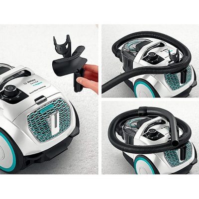 Aspirador sin bolsa - BOSCH BGC21HYG1, 700 W, Depósito 2 l, Blanco