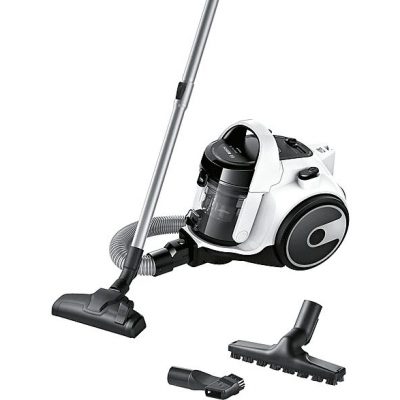 Aspirador sin bolsa - BOSCH BGS05A322, 700 W, Depósito 0,4 l, Negro, Blanco