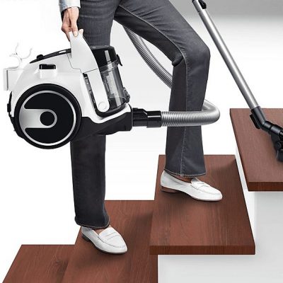 Aspirador sin bolsa - BOSCH BGS05A322, 700 W, Depósito 0,4 l, Negro, Blanco