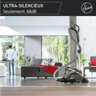 Aspirador sin bolsa - HOOVER H-POWER HP720PET, 850 W, Potencia de succión 850 W, Depósito 2 l, Dorado y Negro