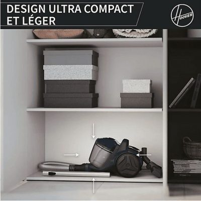 Aspirador sin bolsa - HOOVER HP110HM 011, 700 W, Depósito 2 l, Azul