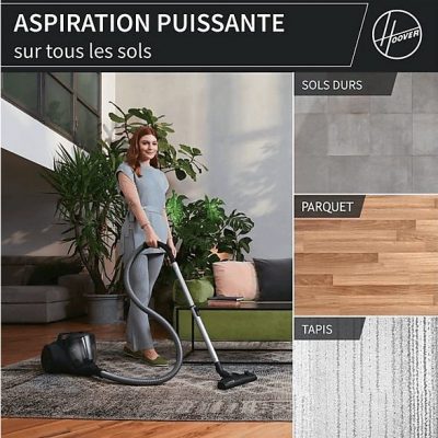Aspirador sin bolsa - HOOVER HP110HM 011, 700 W, Depósito 2 l, Azul