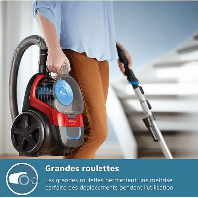 Aspirador sin bolsa - PHILIPS 3000 series FC9330/09, 900 W, Potencia de succión 16,8 kPa, Depósito 1,50 l, Multicolor