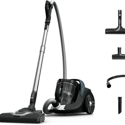 Aspirador sin bolsa - Rowenta Green Force Cyclonic Effitech+ RO7C71, 900W, 2.5 L, Filtración HEPA, Radio Acción 9 m, 66 dB(A), Kit hogar y coche, Azul
