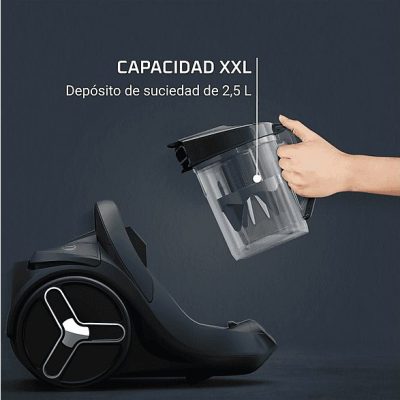 Aspirador sin bolsa - Rowenta Green Force Cyclonic Effitech+ RO7C71, 900W, 2.5 L, Filtración HEPA, Radio Acción 9 m, 66 dB(A), Kit hogar y coche, Azul