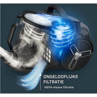 Aspirador sin bolsa - ROWENTA RO7C36, 500 W, Depósito 2,5 l, Black