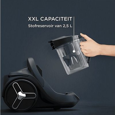 Aspirador sin bolsa - ROWENTA RO7C36, 500 W, Depósito 2,5 l, Black