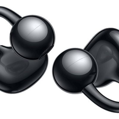 Auriculares conducción de aire - Huawei Freeclip, Autonomía 8 h, Gancho de oreja, IA, Negro
