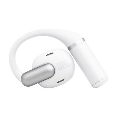 Auriculares conducción de aire - JBL Sense Pro, 38h Autonomía, Open-ear, Gancho Ajustable, 4 Micrófonos, Blanco